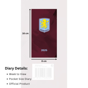 Aston Villa diár Slim 2026