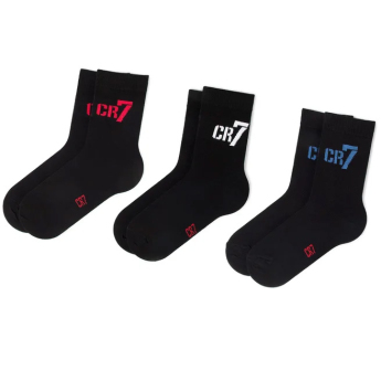 Cristiano Ronaldo detské ponožky 3pack CR7 black