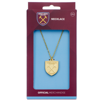West Ham United prívesok na krk Gold Finish Crest Necklace