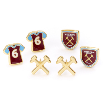 West Ham United sada náušníc three unique designs