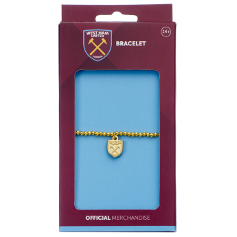 West Ham United náramok Gold Finish Bead