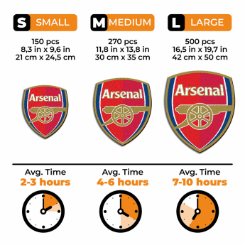 FC Arsenal drevené puzzle Crest 500 pcs