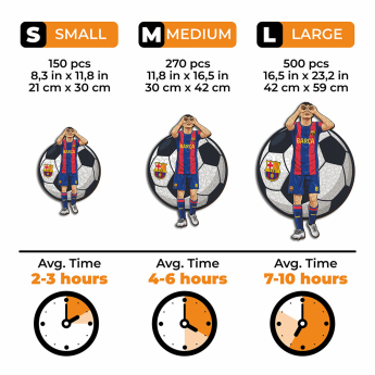 FC Barcelona drevené puzzle Pedri 150 pcs