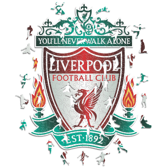 FC Liverpool drevené puzzle Crest 500 pcs