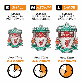 FC Liverpool drevené puzzle Crest 500 pcs