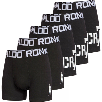 Cristiano Ronaldo detské boxerky 5pack CR7 Fullblack