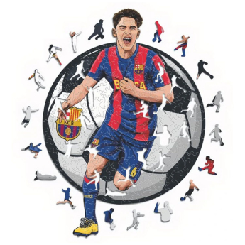 FC Barcelona drevené puzzle Gavi 150 pcs
