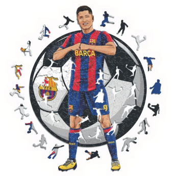 FC Barcelona drevené puzzle Lewandowski 150 pcs