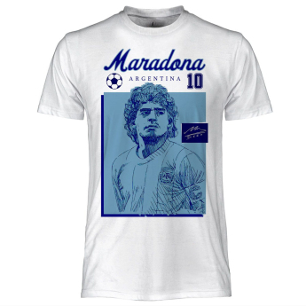 Futbalová reprezentácia pánske tričko Argentina Diego Maradona Photo white
