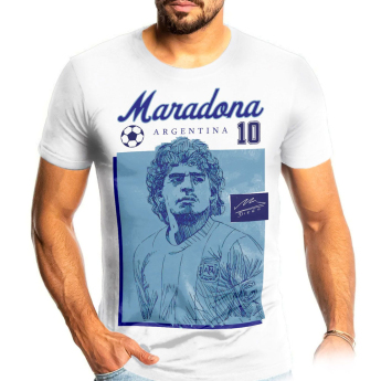Futbalová reprezentácia pánske tričko Argentina Diego Maradona Photo white