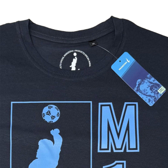 Futbalová reprezentácia pánske tričko Argentina Diego Maradona Siluete navy
