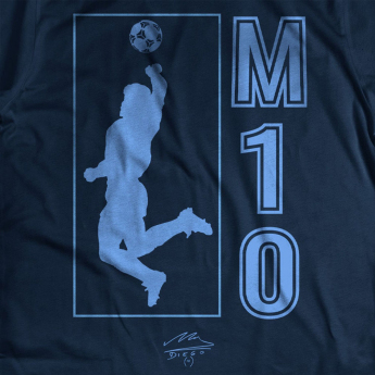 Futbalová reprezentácia pánske tričko Argentina Diego Maradona Siluete navy