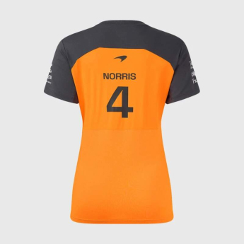 Mclaren Honda dámske tričko Lando Norris official Teamline Replica orange F1 Team 2025