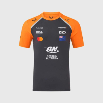 Mclaren Honda pánske tričko Oscar Piastri official Teamline Replica grey F1 Team 2025