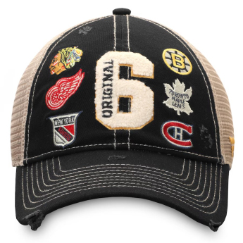 NHL produkty čiapka baseballová šiltovka Original 6 Refresh Trucker Snapback Hat - Black
