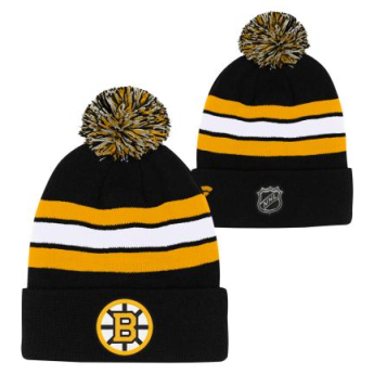 Boston Bruins detská zimná čiapka Cuffed Beanie With Pom