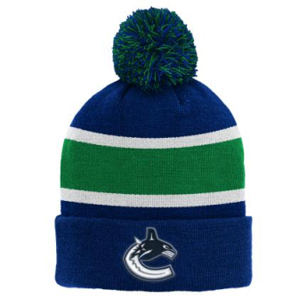 Vancouver Canucks detská zimná čiapka Cuffed Beanie With Pom blue