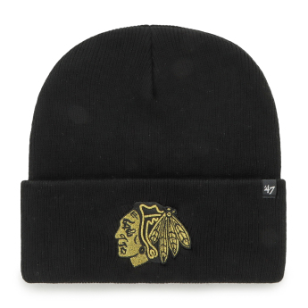 Chicago Blackhawks zimná čiapka Haymaker Metallic 47 Cuff Knit Black