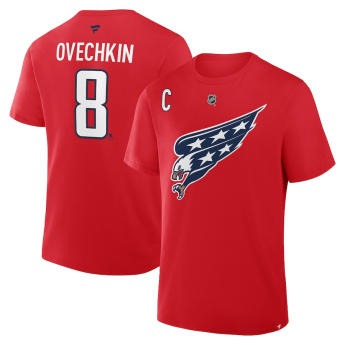 Washington Capitals pánske tričko Alexander Ovechkin #8 Stack Name & Number 2025/26 red