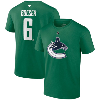 Vancouver Canucks pánske tričko Brock Boeser #6 Authentic Stack Name & Number green