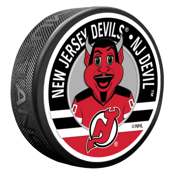 New Jersey Devils puk NJ Devil Mascot Textured