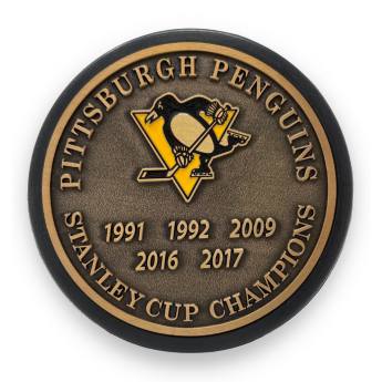 Pittsburgh Penguins puk Stanley Cup Years Gold Medallion