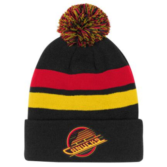 Vancouver Canucks detská zimná čiapka Cuffed Beanie With Pom black