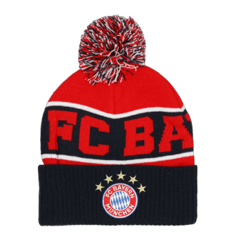 Bayern Mníchov detská zimná čiapka Pom red