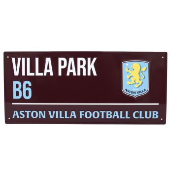 Aston Villa ceduľa na stenu Colour Street