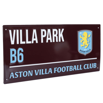 Aston Villa ceduľa na stenu Colour Street