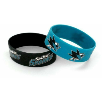 San Jose Sharks silikónový náramok 2 pcs teal and black