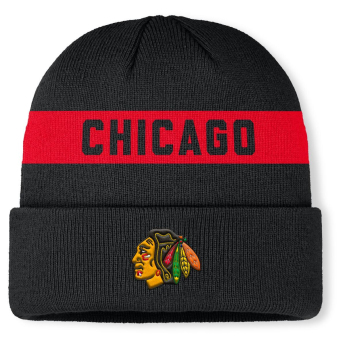 Chicago Blackhawks zimná čiapka Authentic Pro A/Cap Cuffed inscription