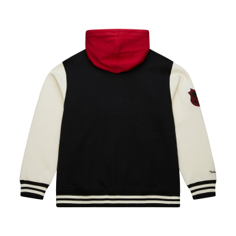 Chicago Blackhawks pánska mikina s kapucňou Courtside Fleece Button Front Vintage Logo