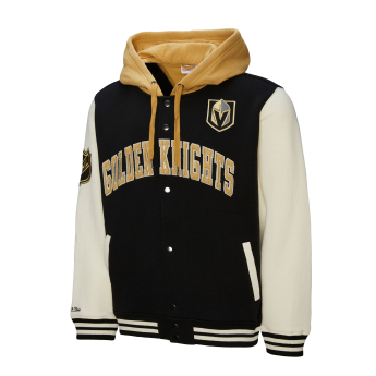 Vegas Golden Knights pánska mikina s kapucňou Courtside Fleece Button Front Vintage Logo