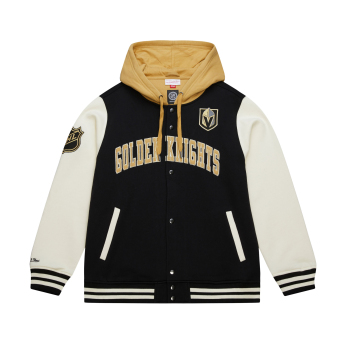 Vegas Golden Knights pánska mikina s kapucňou Courtside Fleece Button Front Vintage Logo