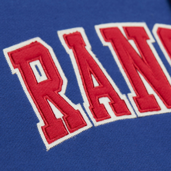 New York Rangers pánska mikina s kapucňou Courtside Fleece Button Front Vintage Logo