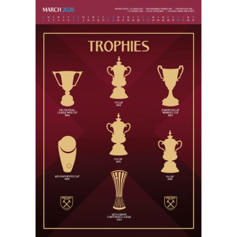West Ham United kalendár Deluxe 2026