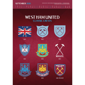 West Ham United kalendár Deluxe 2026