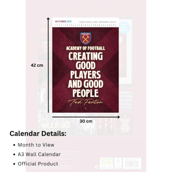 West Ham United kalendár Deluxe 2026