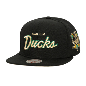 Anaheim Ducks čiapka flat šiltovka Cream Script Snapback black
