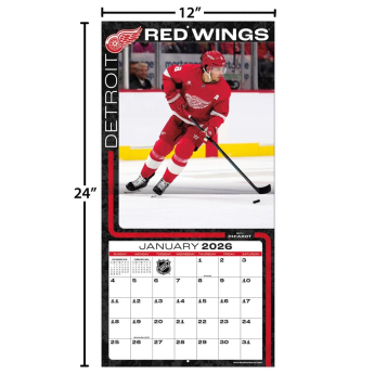 Detroit Red Wings kalendár 2026 Wall