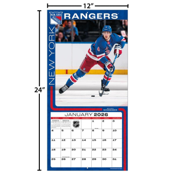 New York Rangers kalendár 2026 Wall