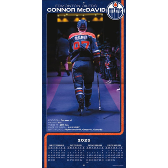 Edmonton Oilers kalendár Connor McDavid #97 2026 Wall