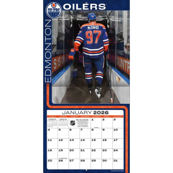 Edmonton Oilers kalendár Connor McDavid #97 2026 Wall