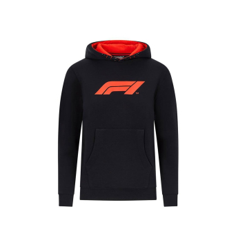 Formule 1 detská mikina s kapucňou logo black 2020