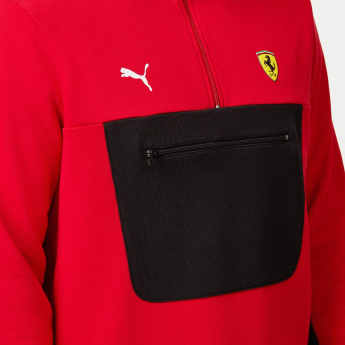Ferrari pánska mikina 1/4 Zip Red F1 Team 2023