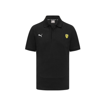 2023 Ferrari F1 Mens Logo Polo Shirt Black