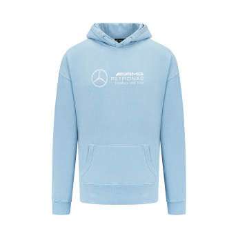 Mercedes AMG Petronas pánska mikina s kapucňou Retro blue F1 Team 2023