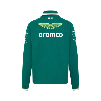 Aston Martin pánska mikina 1/4 Zip green F1 Team 2024