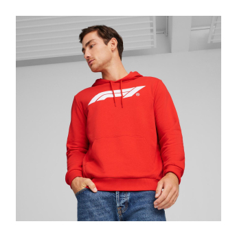 Formule 1 pánska mikina s kapucňou Logo red 2024